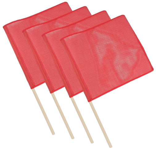 SAFETY FLAG DOWEL 18 IN X 18 IN