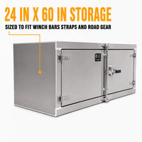 Aluminum Underbody Trailer Tool Box, 24x24x60 — Double Door