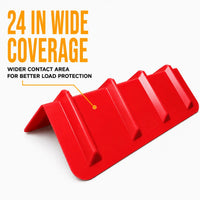 Plastic Corner Protector 24in, Red — V-Shaped Edge Protector