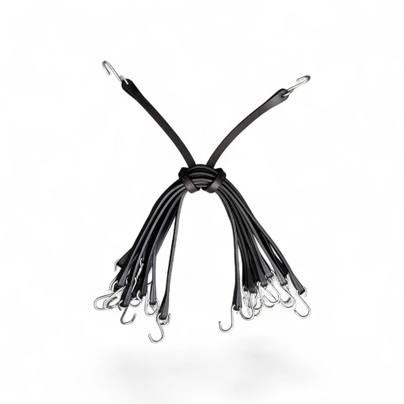 21in EPDM Tarp Bungee Straps — Box of 50, S-Hooks