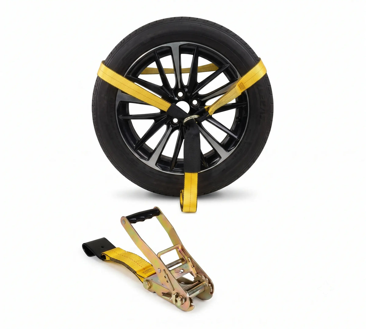 2" x 10' Lasso Strap with Ratchet & Flat Hook — Car Hauler