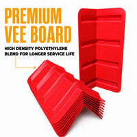 Plastic Corner Protector 24in, Red — V-Shaped Edge Protector
