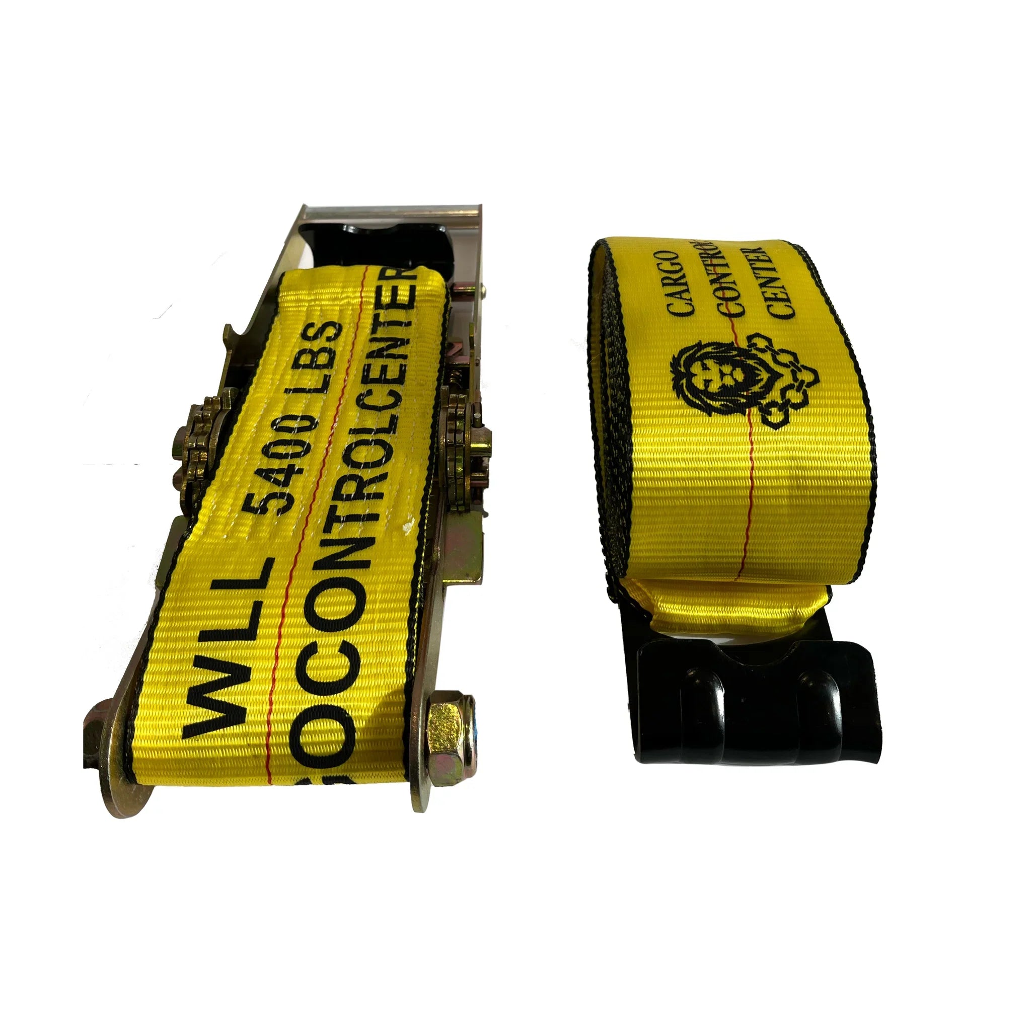 4 inch x 30 ft ratchet strap with flat hook, heavy duty flatbed tie down, 5,400 lb WLL — Cargo Control Center