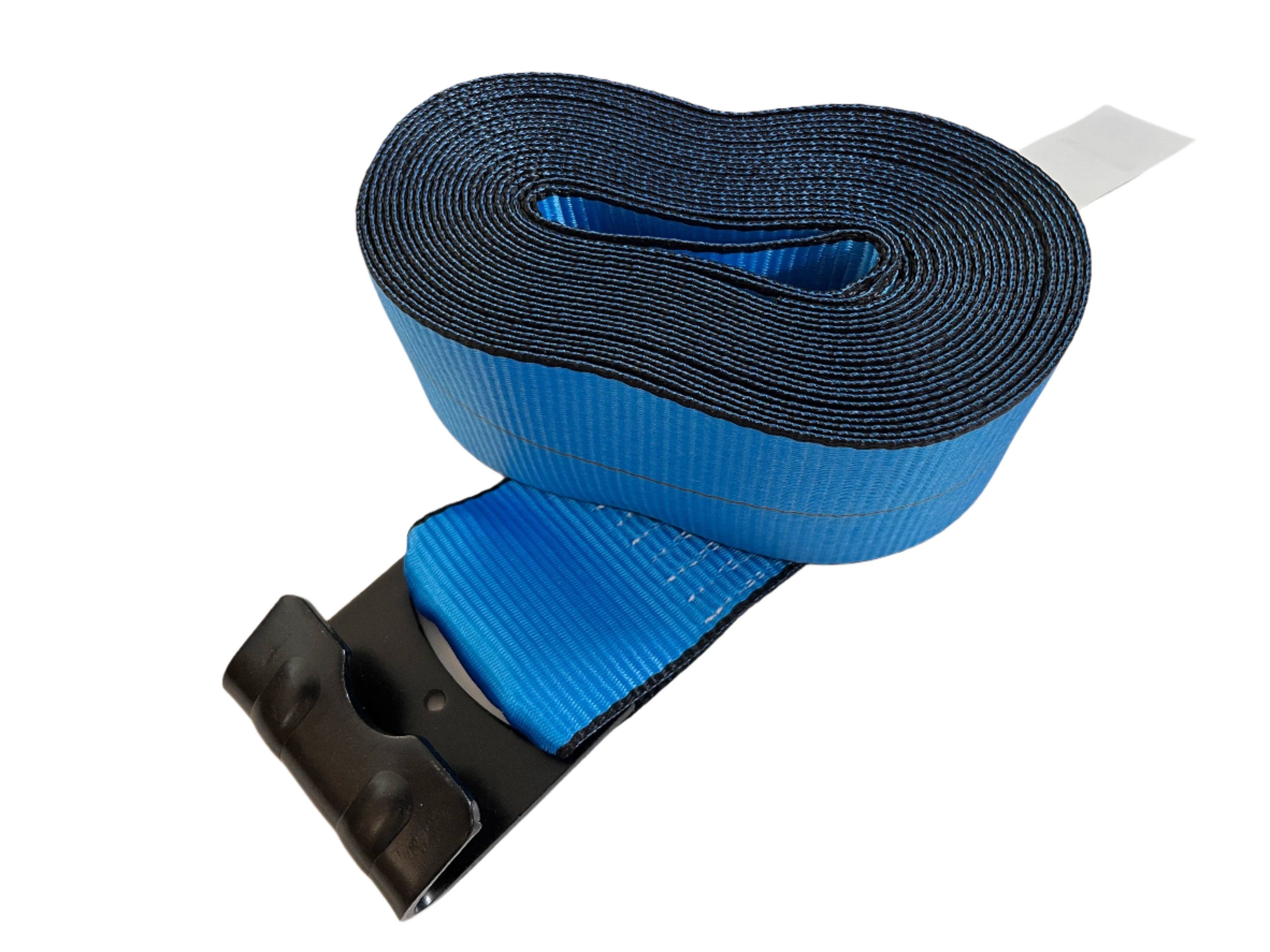 4 in. x 30 ft. Winch Strap with Flat Hook, Flatbed tie down straps WLL 5400 lbs