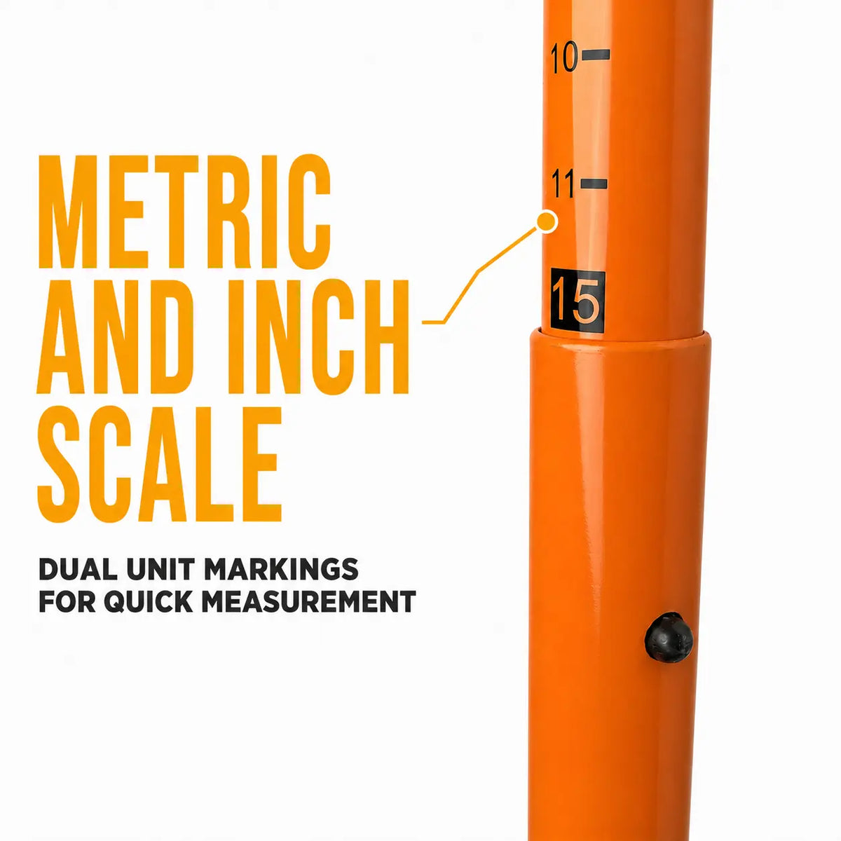 HD Load Height Measuring Stick, 15 ft — Folding, Dual Scale