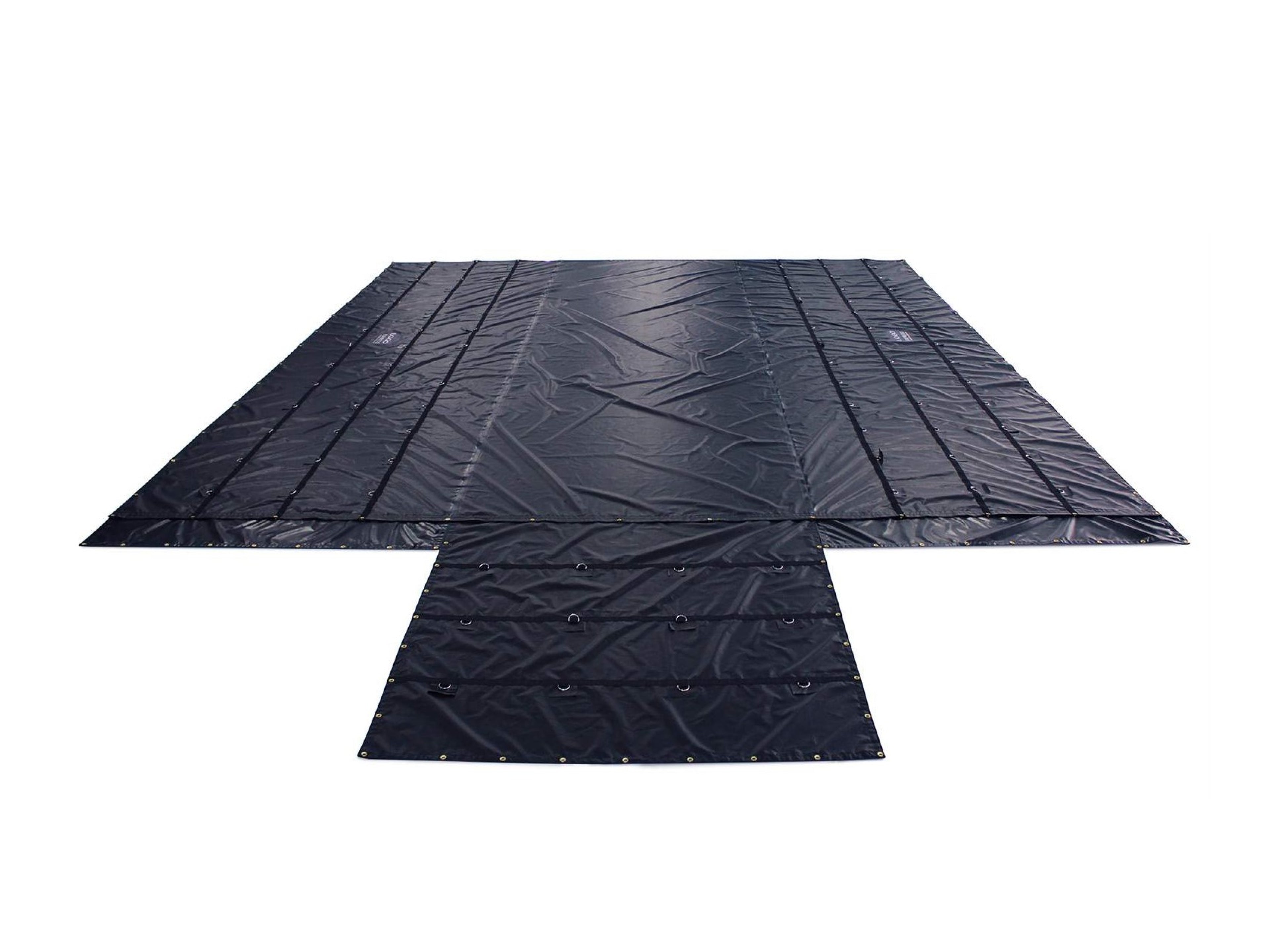 4FT HD Durable 18oz Steel Tarp 16' x 27' with Flap - Features Stainless Steel D-Rings