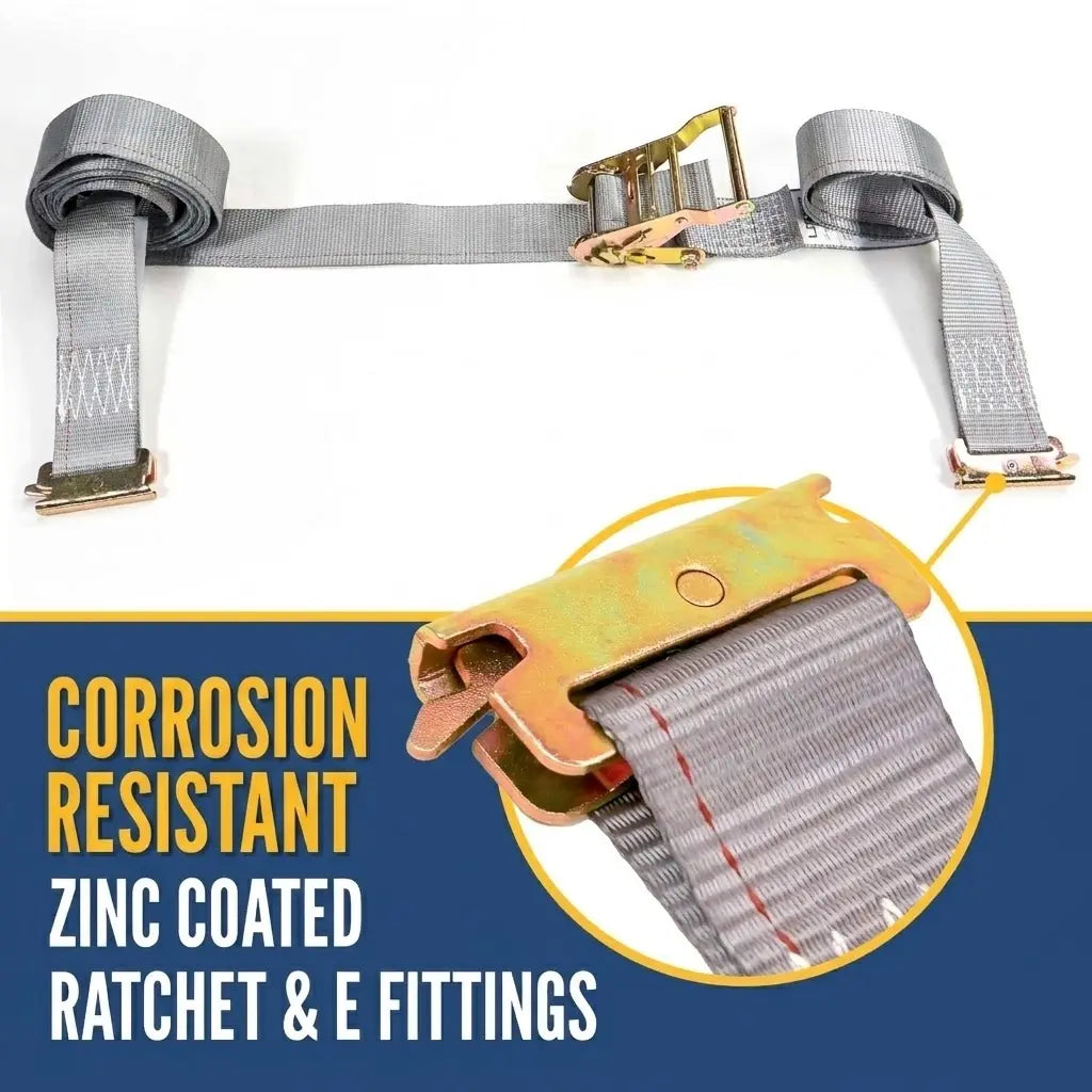 2" x 20' E-Track Ratchet Strap — E-Fitting Both Ends