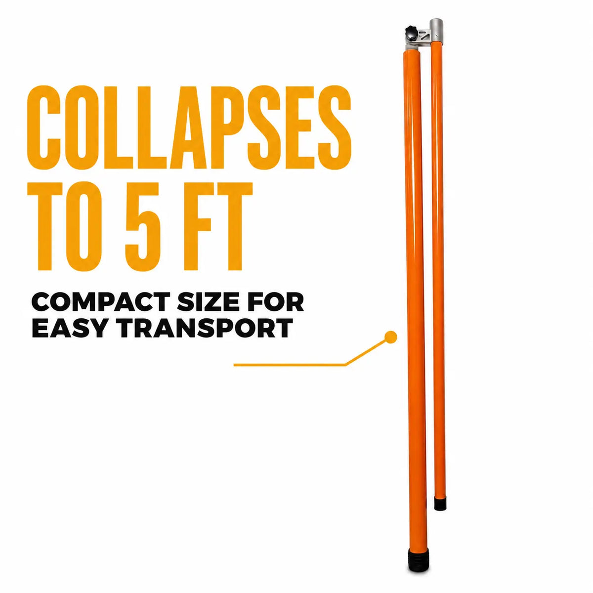 HD Load Height Measuring Stick, 15 ft — Folding, Dual Scale