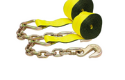 4 in. x 30 ft. Winch Strap with Chain Anchor, Flatbed Tie-Down Strap with a Working Load Limit of 5,400 lbs