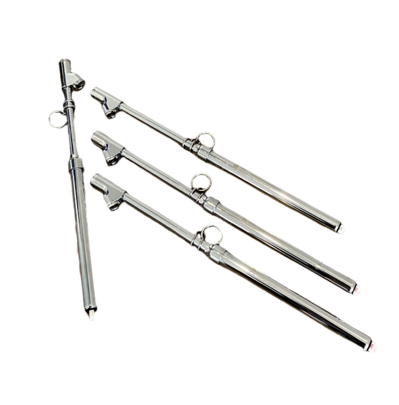 Heavy-Duty Dual Head Tire Pressure Gauge, 10-150 psi