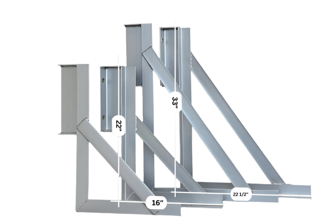 Mounting Brackets for 24x24 Trailer Tool Box — Set of 2