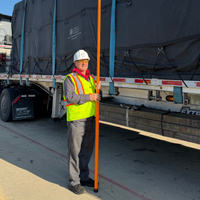 HD Load Height Measuring Stick, 15 ft — Folding, Dual Scale