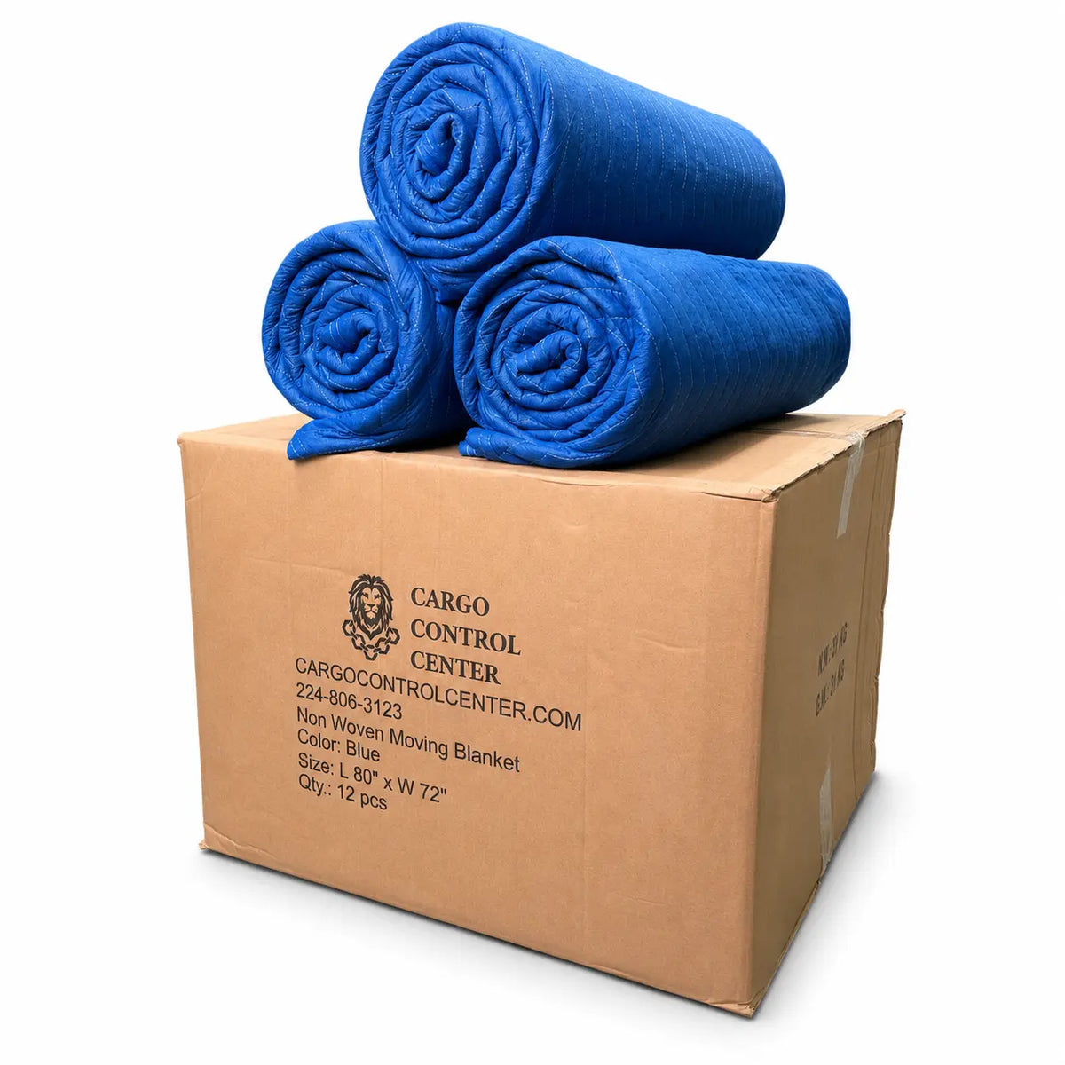 72in x 80in Non-Woven Moving Blankets — 12-Pack, Economy Grade