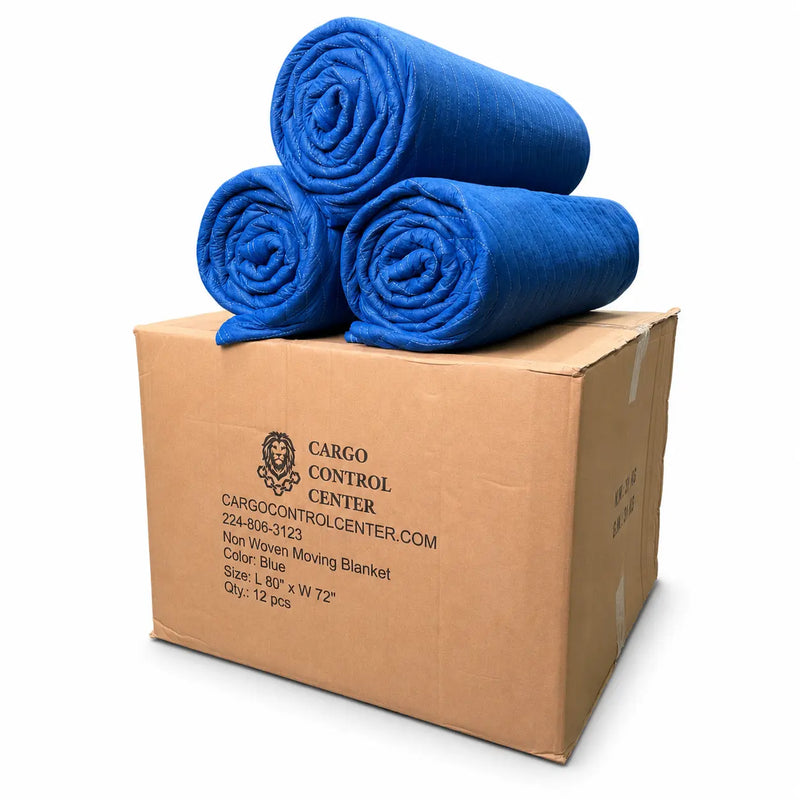 72in x 80in Non-Woven Moving Blankets — 12-Pack, Economy Grade