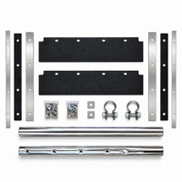 Semi Truck Quarter Fenders, 24in x 24in — Stainless Steel, Pair with Mounting Kit