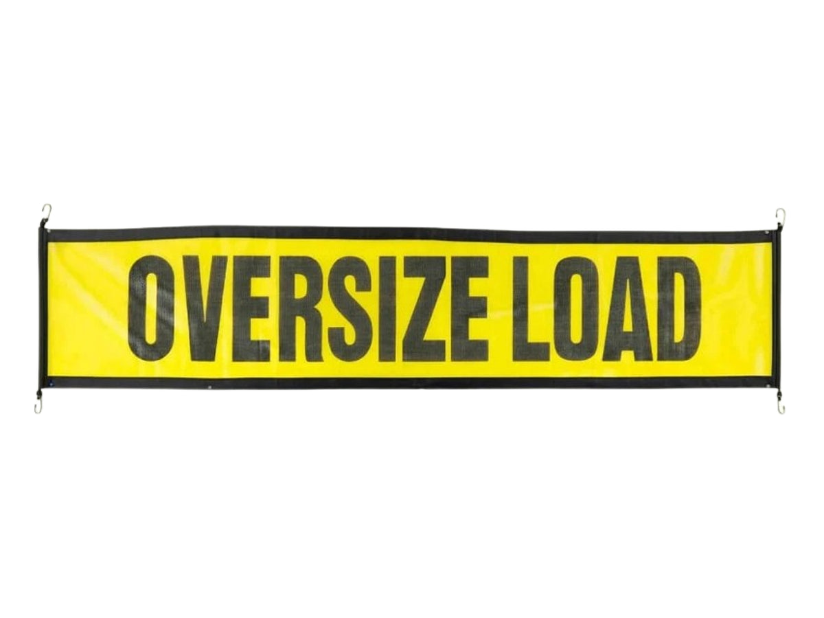 Oversize Load Sign 18in x 84in — Mesh with Bungee Straps