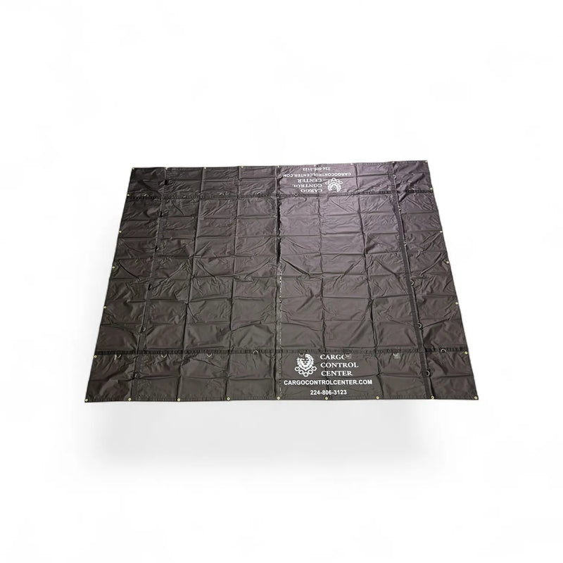 Flat Smoke Tarp 12x16 — 18oz Heavy Duty Vinyl, 4 Rows of D-Rings