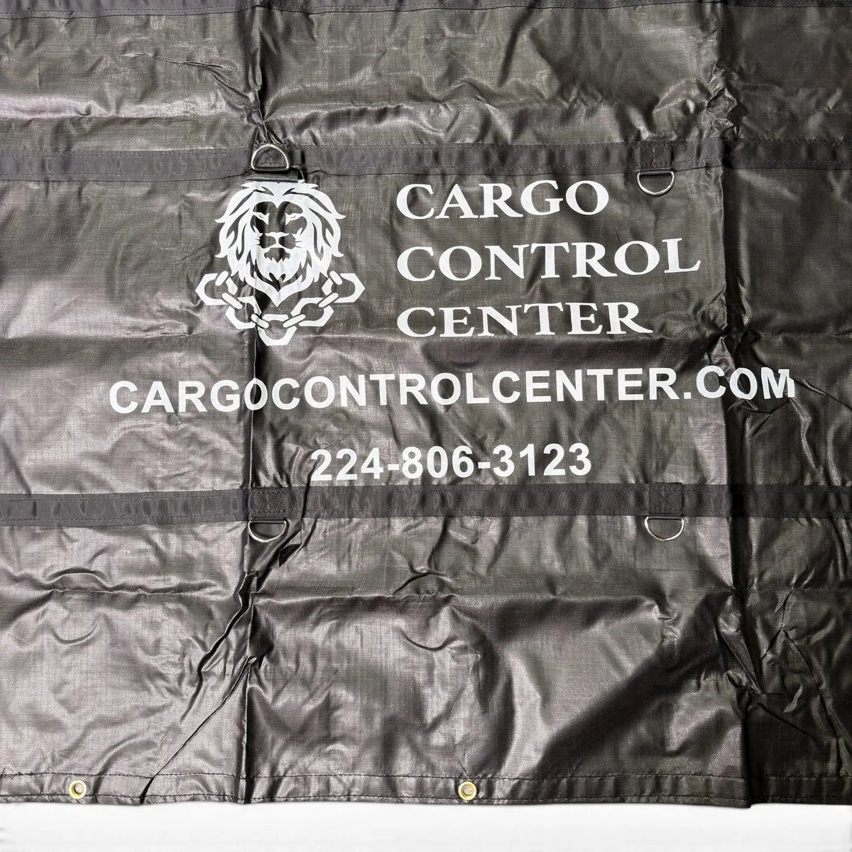 Flat Smoke Tarp 12x16 — 18oz Heavy Duty Vinyl, 4 Rows of D-Rings