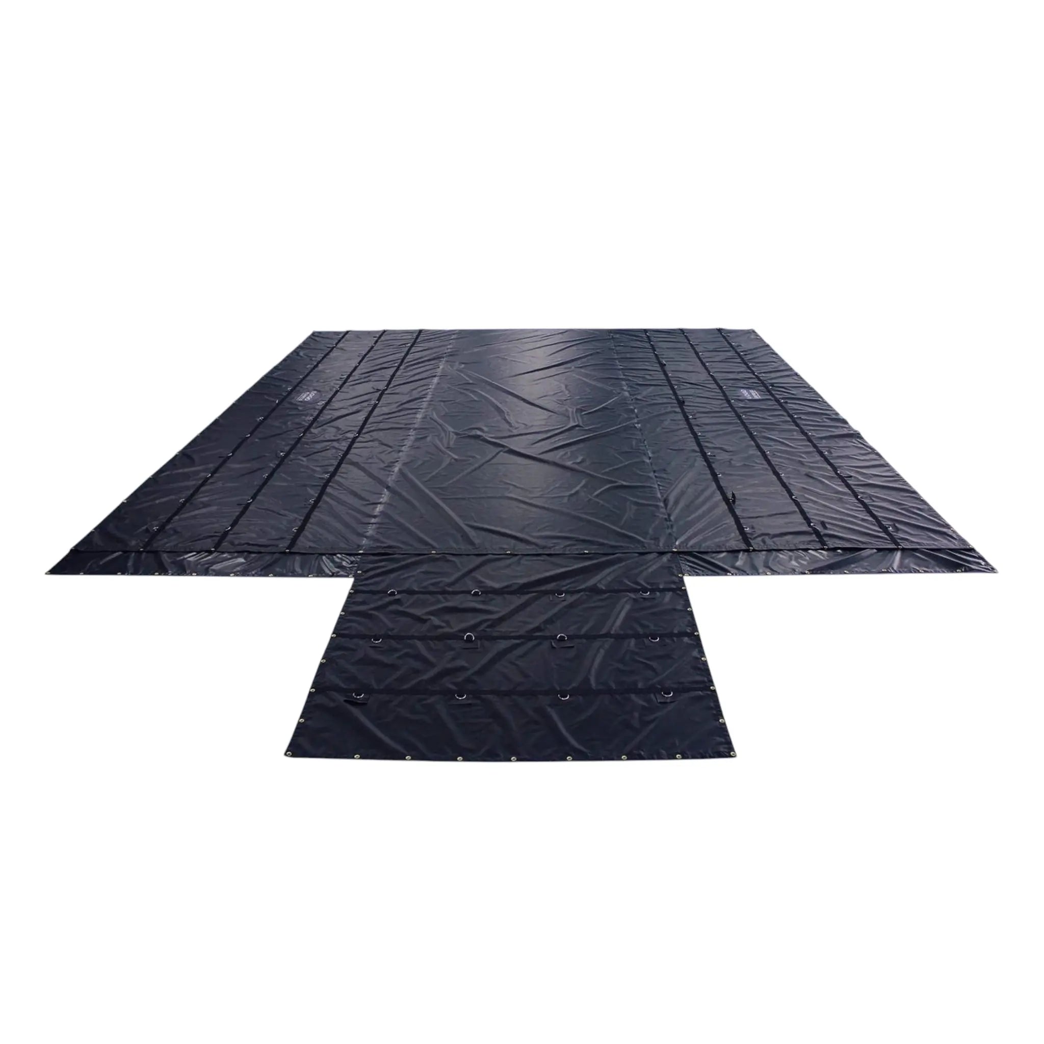 Flatbed Lumber Tarp 24x27, 8 FT Drop — 18/14oz Combination