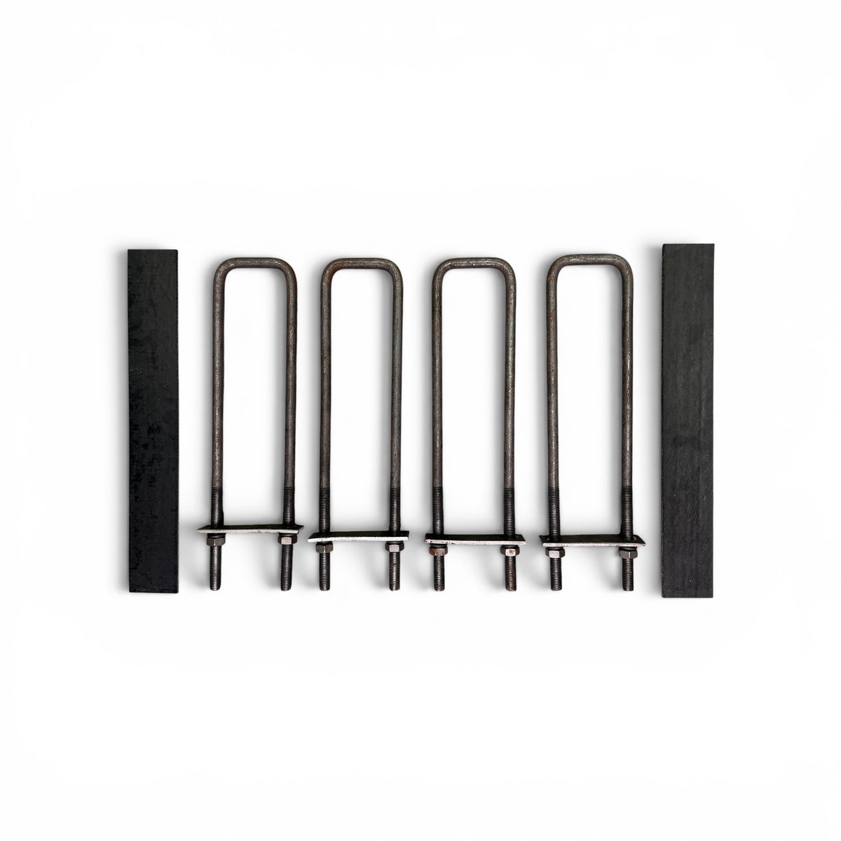 Headache Rack Mounting Kit — 19-5/8in U-Bolts & Rubber Pads, Standard Frame