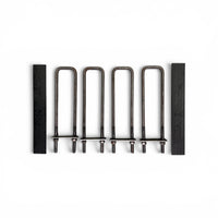 Headache Rack Mounting Kit — 19-5/8in U-Bolts & Rubber Pads, Standard Frame