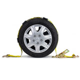 2" x 11' Over-the-Tire Ratchet Strap with Swivel Hook — Car Hauler, 3,333 lb WLL