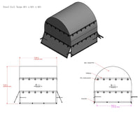Steel Coil Tarp 6x6x6 — 18oz Fitted Cover for Bare Coils