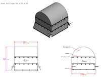 Steel Coil Tarp 7x7x7 — 18oz Fitted Cover for Bare Coils