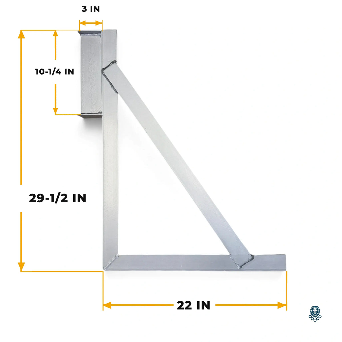 Mounting Brackets for 24in x 24in Trailer Tool Box — Set of 2
