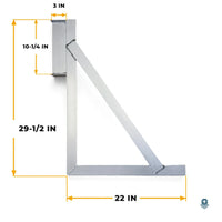 Mounting Brackets for 24in x 24in Trailer Tool Box — Set of 2