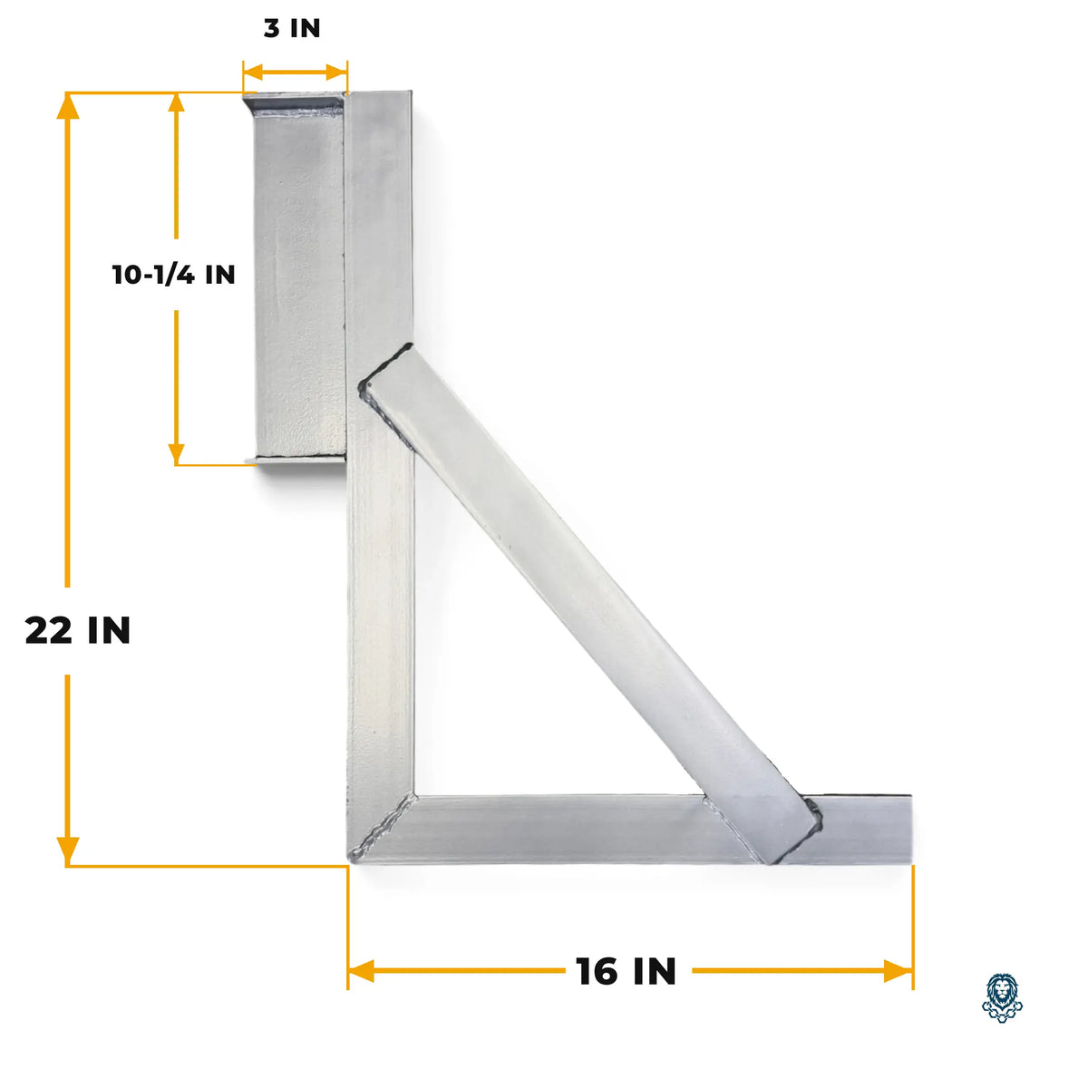 Mounting Brackets for 18in x 18in Trailer Tool Box — Set of 2