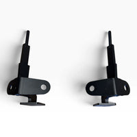 Cascadia 2026+ deer guard brackets from above: the arms that slide into the tow-hook receivers and the two towing eyes on each