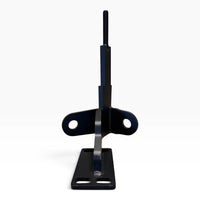 One Cascadia 2026+ deer guard bracket from the front: the two towing eyes and the mounting plate below