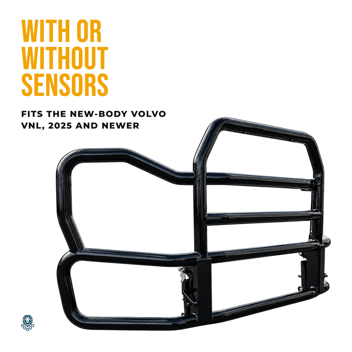 Deer Guard for Volvo VNL New Body (2025+) — Black PVC Coated Steel
