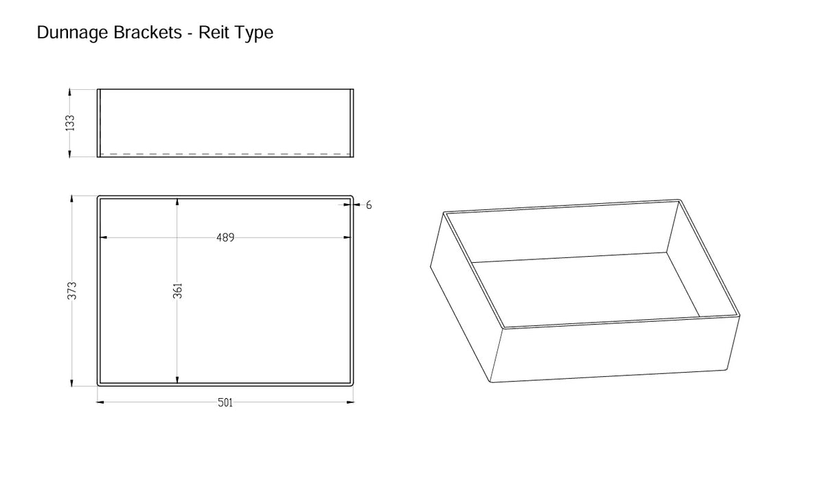 Aluminum Dunnage Rack for Reitnouer Flatbed — Wood Holder, Pair