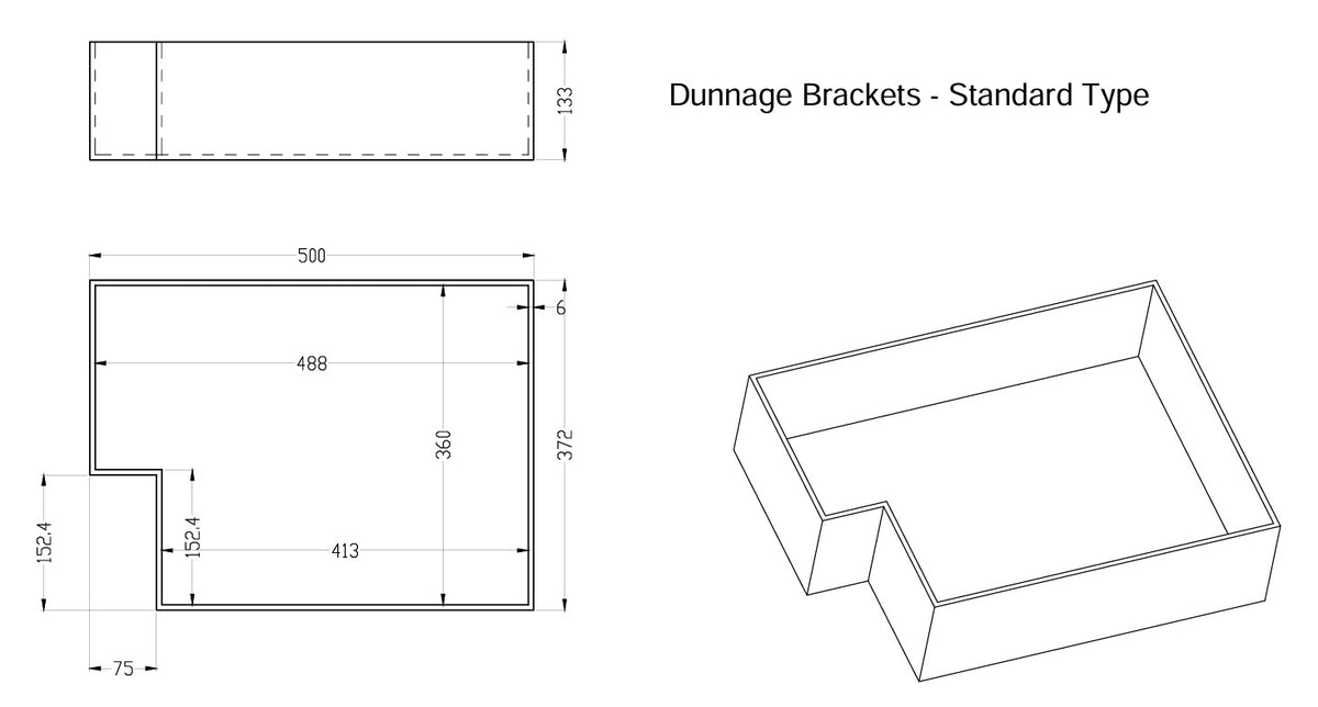 Aluminum Dunnage Rack for Flatbed Trailer — Wood Holder, Pair