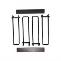 Complete headache rack mounting kit with four U-bolts, mounting plates and two rubber pads