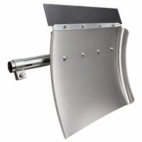 Inside of the stainless quarter fender from the right, the end of the mounting tube and its clamp sticking out the side