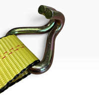 Angled close-up of the wire hook showing its bent double-J shape and cut wire ends.