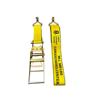 4 inch x 30 ft ratchet strap with wire hooks, flatbed tie down strap, 5,400 lb WLL — Cargo Control Center