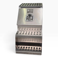 15in saddle tool box from the front, brand plate and recessed T-handle latch