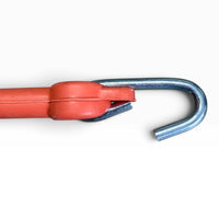 Close-up of a spider bungee steel hook