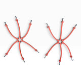 Spider Bungee Tire Chain Tensioners — 6-Arm Rubber, Set of 2