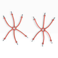 Spider Bungee Tire Chain Tensioners — 6-Arm Rubber, Set of 2
