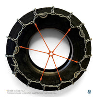 Spider Bungee Tire Chain Tensioners — 6-Arm Rubber, Set of 2