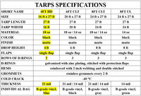 Flatbed Lumber Tarp 16x27, 4 FT Drop — 18oz Heavy Duty