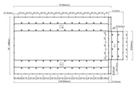 Flatbed Lumber Tarp 16x27, 4 FT Drop — 18oz Heavy Duty