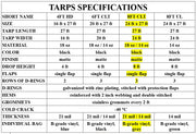TARP 8 FT Combination 18oz/14oz Lumber Tarp 24x27 8' Drop – Black