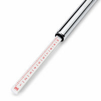 Close-up of the gauge's sliding scale extended, showing red BAR markings numbered 1 through 10