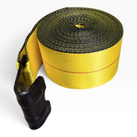 Strap coiled on end with the black flat hook lying beside it on white.